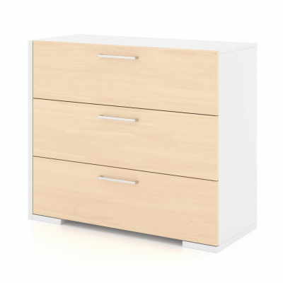 6498 3-drawer chest (White/Birch)